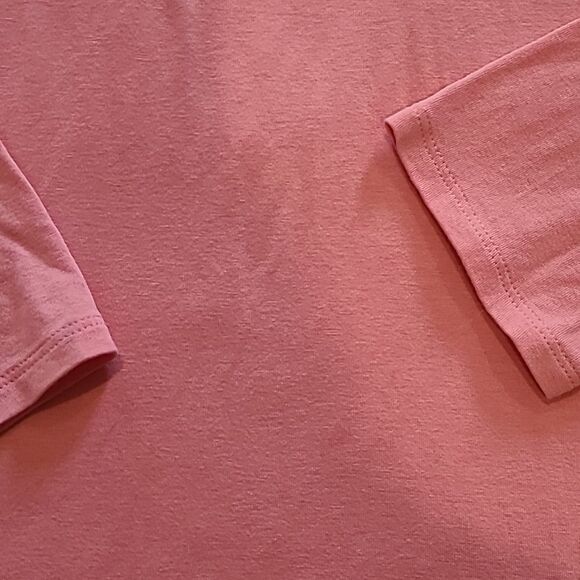 J‎ jill wearever collection pink rayon stretch long sleeve long flowy shirt - Picture 6 of 7